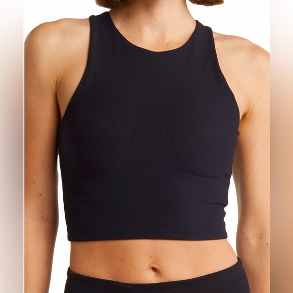 Kyodan Tops - 🛍️4/$20🛍️Kyodan Ottoman black crop racerback tank built in bra size XS NWT